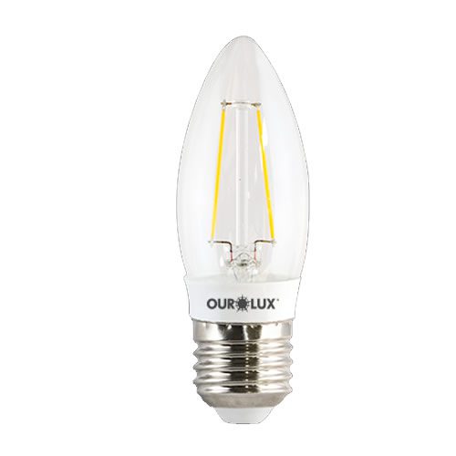 LAMPADA SUPER LED VELA FILAM FO E14 6400K BIV - OUROLUX