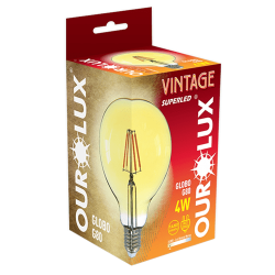 Lâmpada Led Vintage Globo G80 4w Biv 2400k