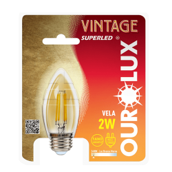 Lâmpada Led Vintage Vela 2w Biv 2400k