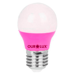 Lâmpada Superled Bolinha 3w Rosa