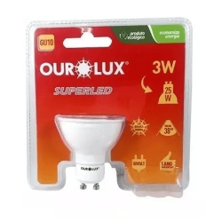 Lâmpada Superled Gu10 Mr16 3w 6400k