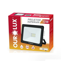 Refletor Slim Led Smd 10w 6500k Pt