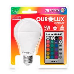 LAMPADA SUPERLED A60 RGB BIVOLT E27 - OUROLUX