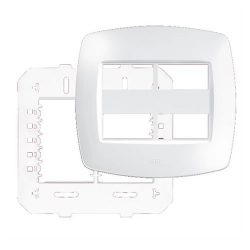 PLACA COM SUPORTE 4X4 - 6 MODULOS HORIZONTAIS -ELEGANCE